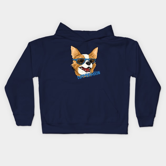 Feel Good Pup Kids Hoodie by cmurdurr